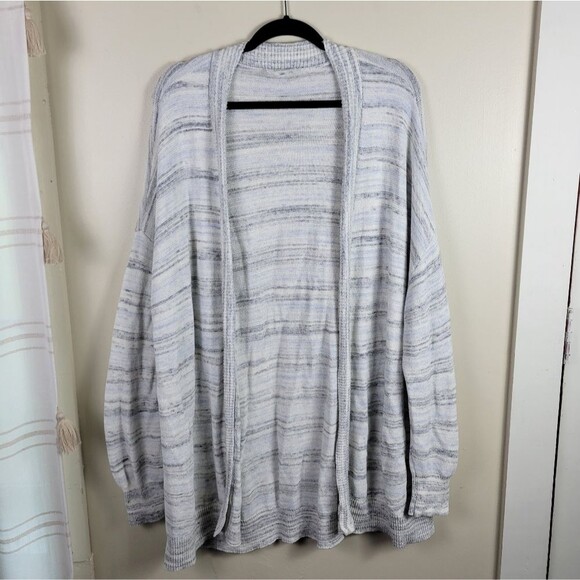 Haven Well Within Organic Cotton Spacedye Open Front Cardigan Sweater - Picture 4 of 11